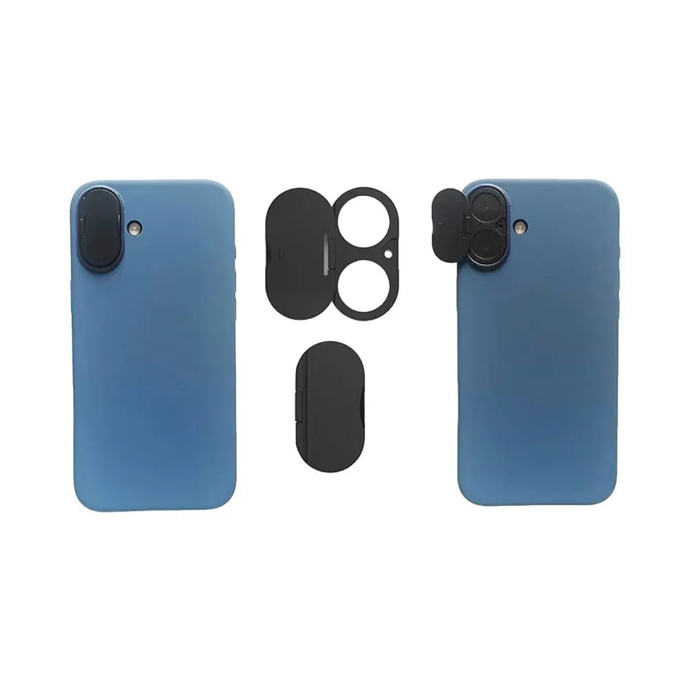 Protection Lentille avec Cache Protecteur de Caméra Apple iPhone 16/iPhone 16 Plus Noir