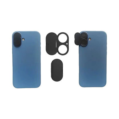 Protection Lentille avec Cache Protecteur de Caméra Apple iPhone 16/iPhone 16 Plus Noir