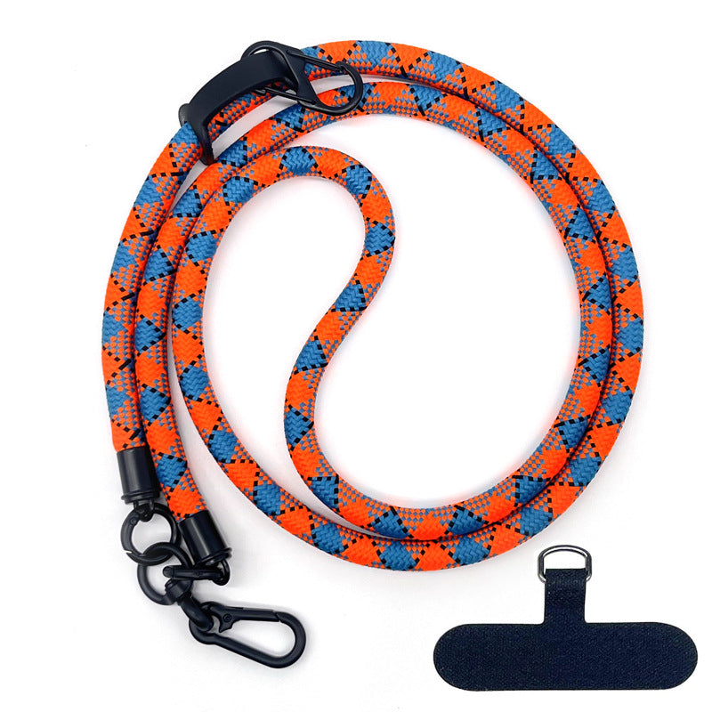 Cordon de téléphone en corde d’escalade 10 mm avec joint, bandoulière réglable pour téléphone portable et appareil photo, sangle anti-perte pour le cou