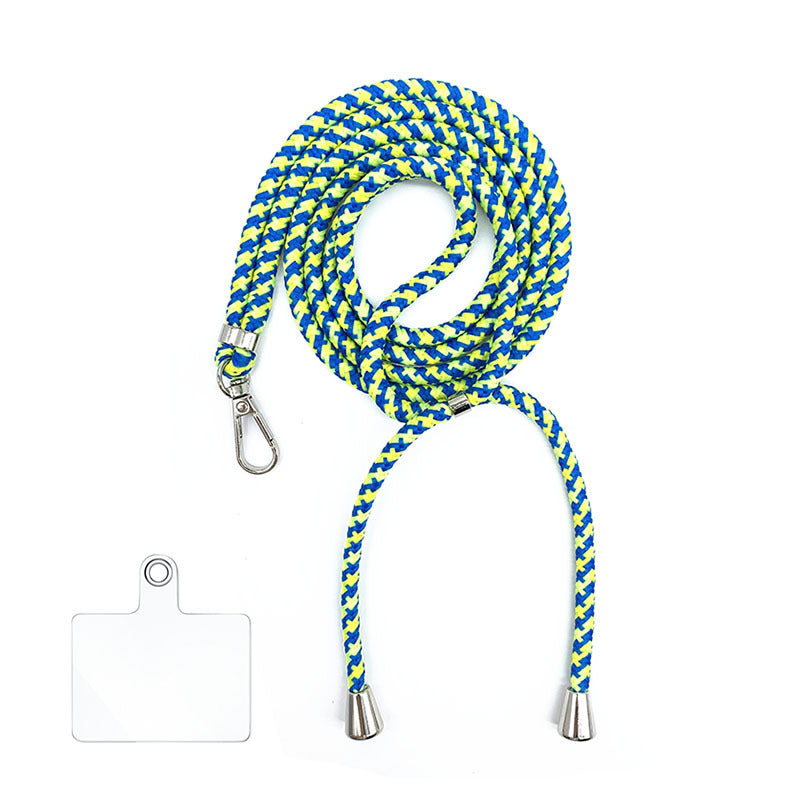 Cordon bandoulière en nylon 6 mm avec autocollants pour coque de téléphone