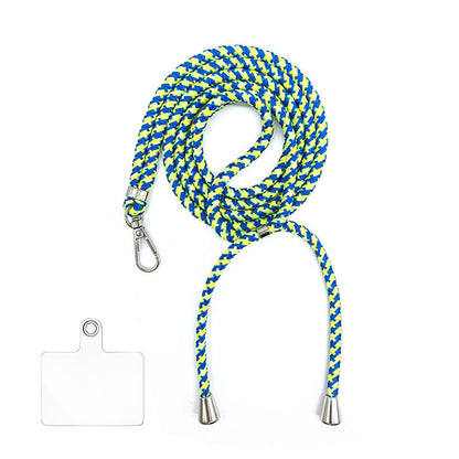 Cordon bandoulière en nylon 6 mm avec autocollants pour coque de téléphone