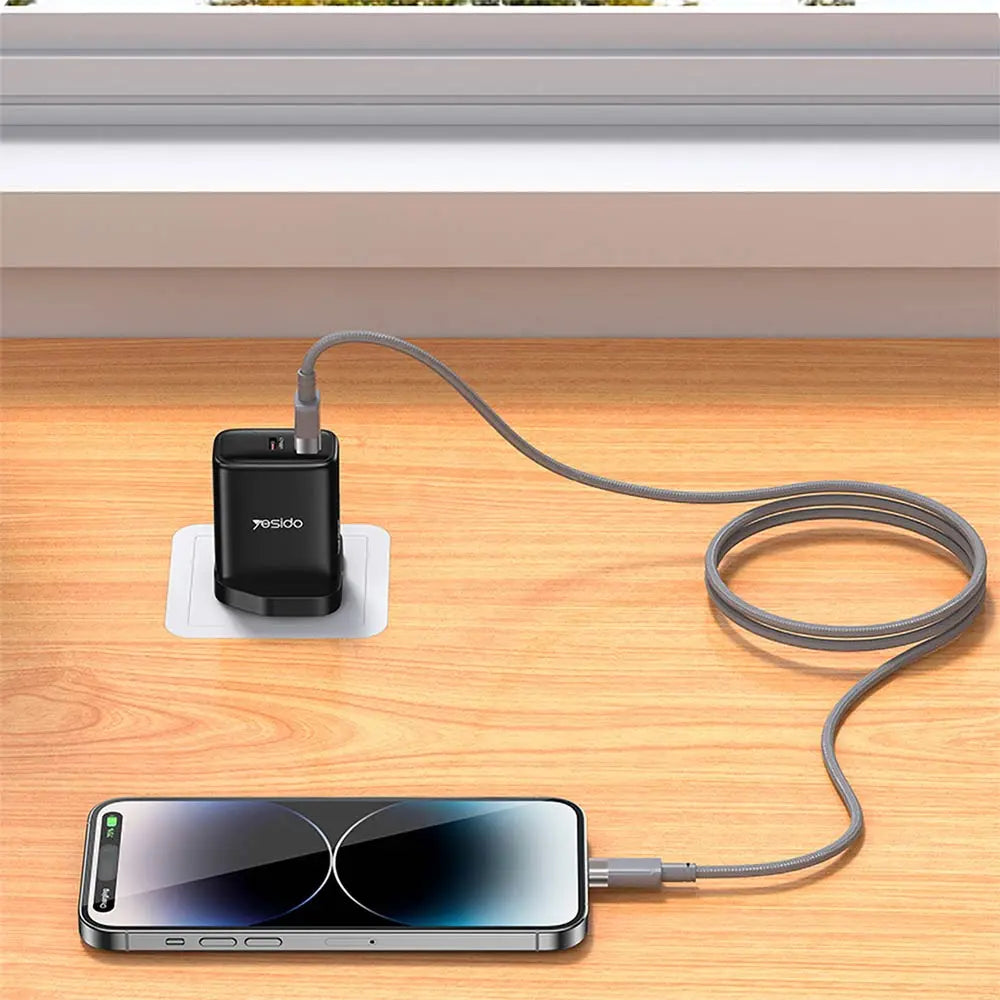 Câble Data USB vers USB-C Magnétique Yesido CA173 (1m) Noir