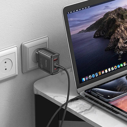 Chargeur Secteur GaN Multi (2x USB-C + USB) Yesido YC144C 65W Noir