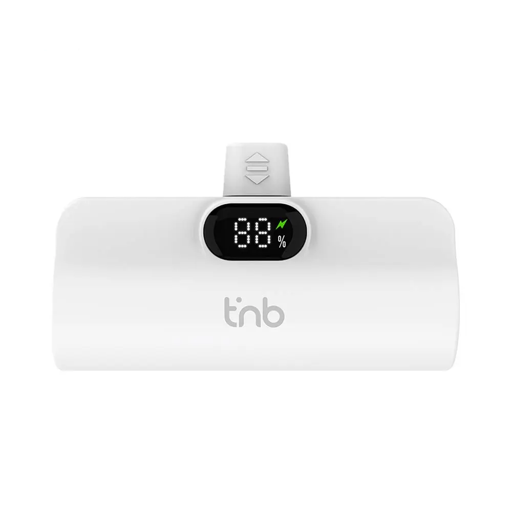 Batterie Externe Power Bank USB-C T'nb PBUNANO 5000mAh Blanc