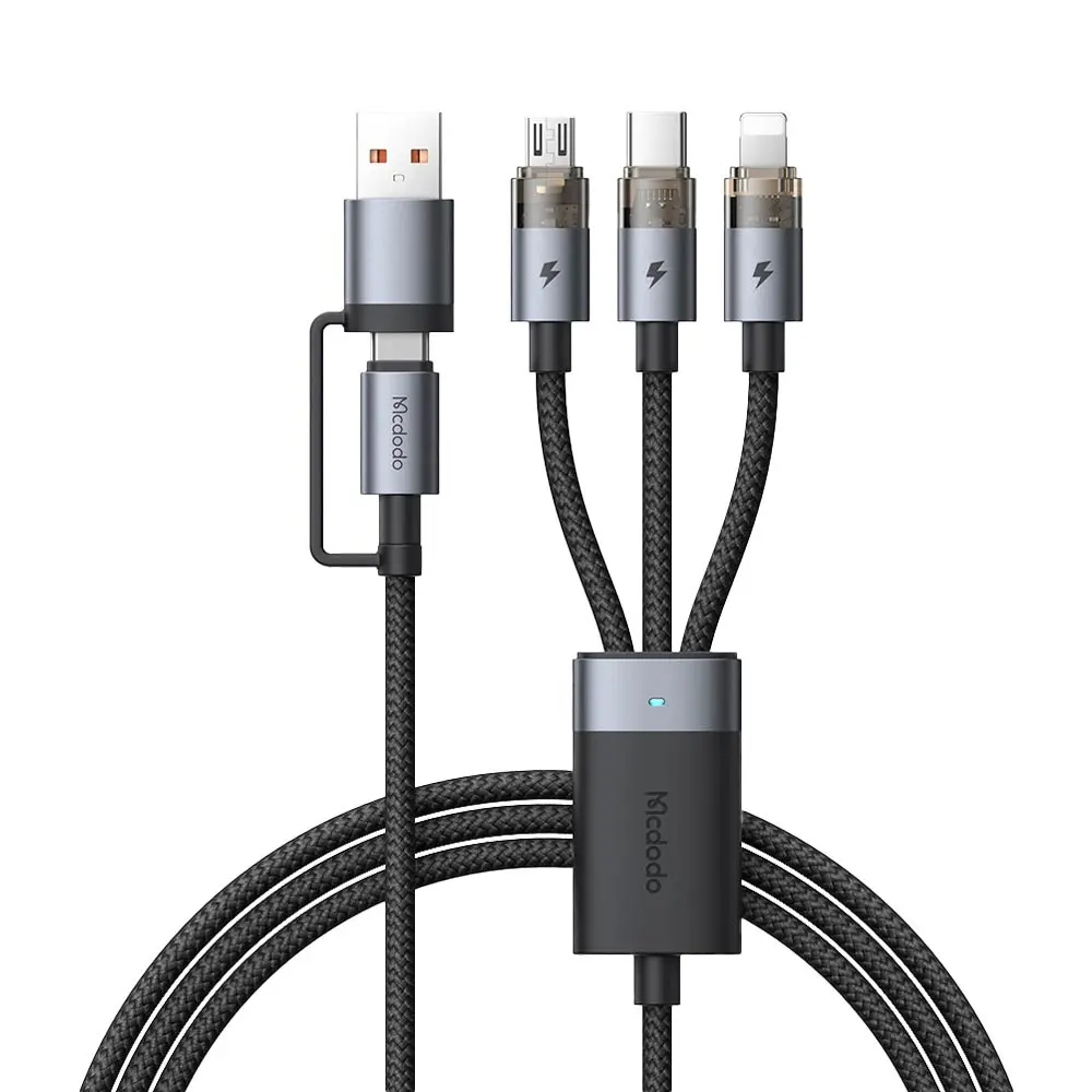 Câble de Charge USB-C + USB vers Lightning + USB-C + Micro USB Mcdodo CA-7260 100W 1.2m