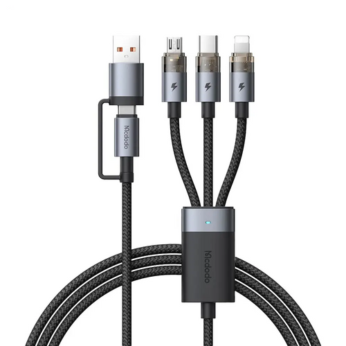 Câble de Charge USB-C + USB vers Lightning + USB-C + Micro USB Mcdodo CA-7260 100W 1.2m