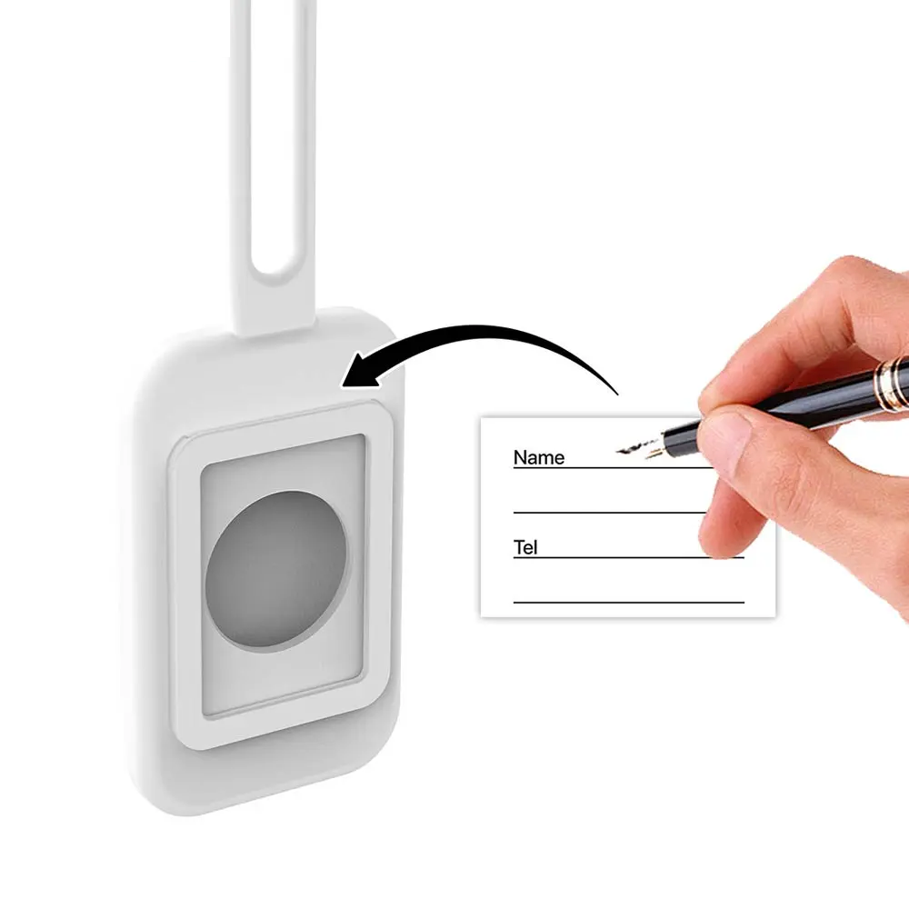 Traceur GPS MILI Luggage Tag Étiquette Bagage avec MiTag Intégrée iOS Apple Find My Blanc