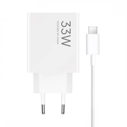 Chargeur Secteur USB Xiaomi BHR9956EU avec Câble USB-C 33W Blanc