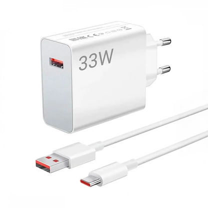 Chargeur Secteur USB Xiaomi BHR9956EU avec Câble USB-C 33W Blanc