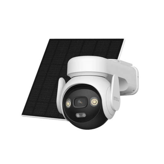Caméra de Surveillance IA sans Fil Extérieure Imou AOV PT 5MP 3K Wi-Fi + 4G avec Batterie 10000mAh et Panneau Solaire IPC-B7ED-5M0TEA-EU/FSP14 Blanc