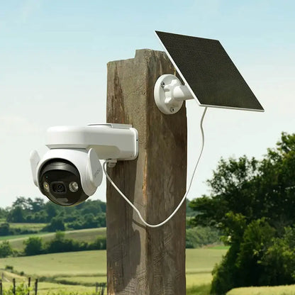 Caméra de Surveillance IA sans Fil Extérieure Imou AOV PT 5MP 3K Wi-Fi + 4G avec Batterie 10000mAh et Panneau Solaire IPC-B7ED-5M0TEA-EU/FSP14 Blanc