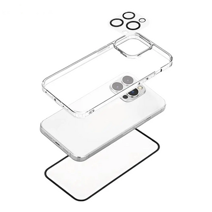 Pack de Protection Coque + Protection Lentille + Verre Trempé PROTECT pour Apple iPhone 14 Pro Max Transparent
