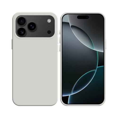 Coque Silicone Compatible pour Apple iPhone 17 Pro Max Blanc