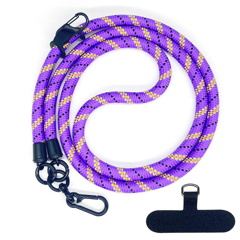 Cordon de téléphone en corde d’escalade 10 mm avec joint, bandoulière réglable pour téléphone portable et appareil photo, sangle anti-perte pour le cou