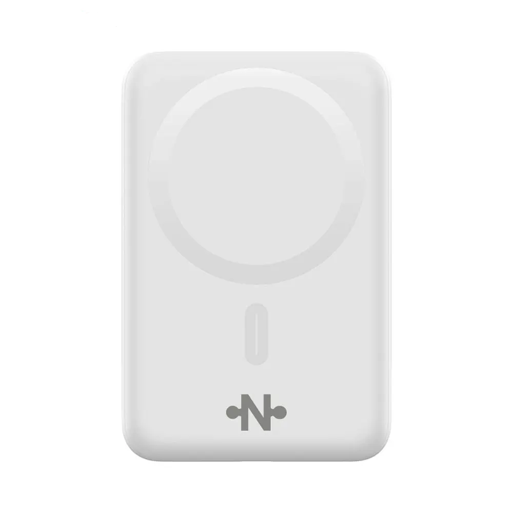 Batterie Externe Power Bank Sans Fil Magnétique MagSafe CONNECT MC-BEM10B01 10000mAh 15W Blanc