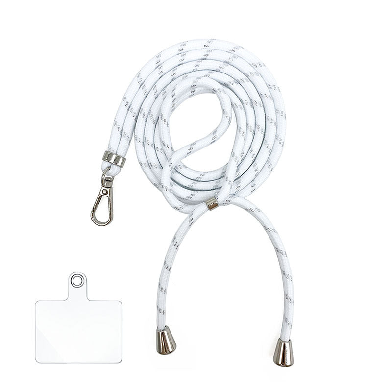 Cordon bandoulière en nylon 6 mm avec autocollants pour coque de téléphone