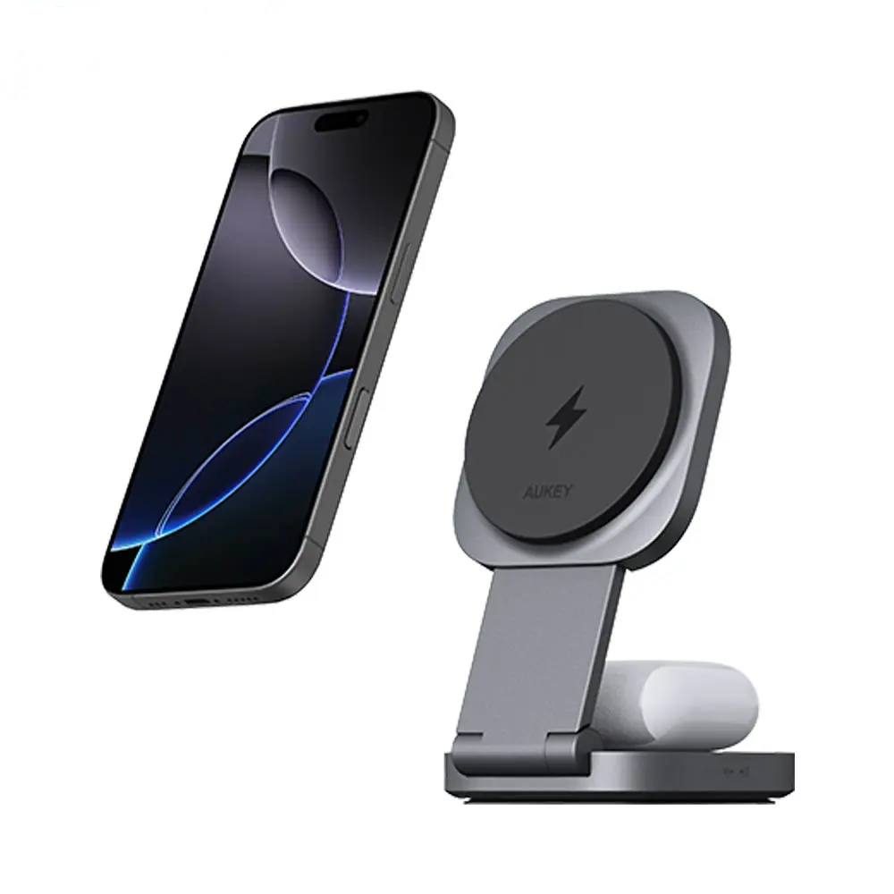 Station de Charge sans Fil AUKEY Pliable 2 en 1 LC-MC211 MagFusion L Qi2
