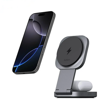 Station de Charge sans Fil AUKEY Pliable 2 en 1 LC-MC211 MagFusion L Qi2