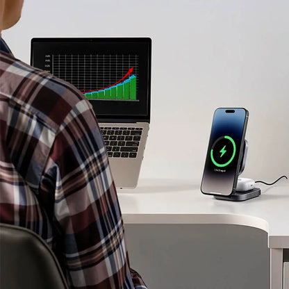 Station de Charge sans Fil AUKEY Pliable 2 en 1 LC-MC211 MagFusion L Qi2