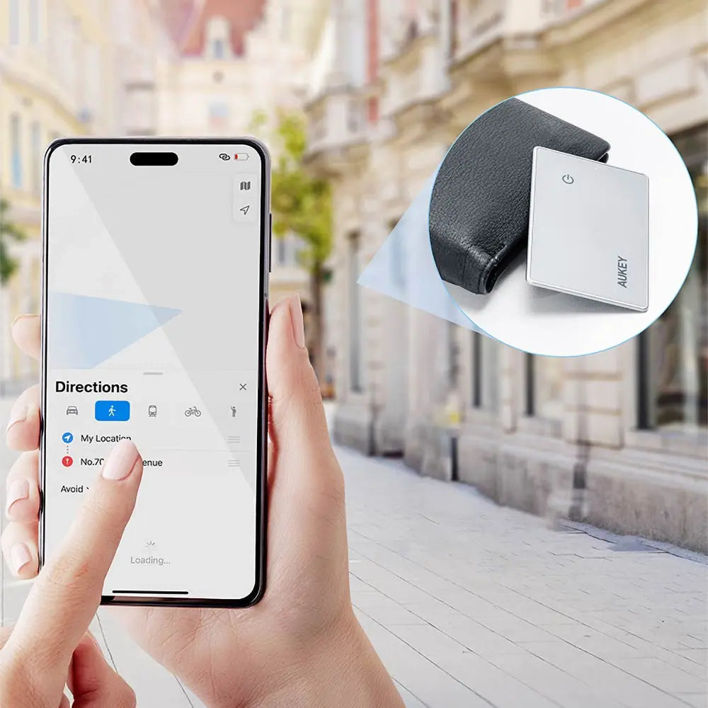 Traceur GPS AUKEY TM-21 Apple Find My Gris