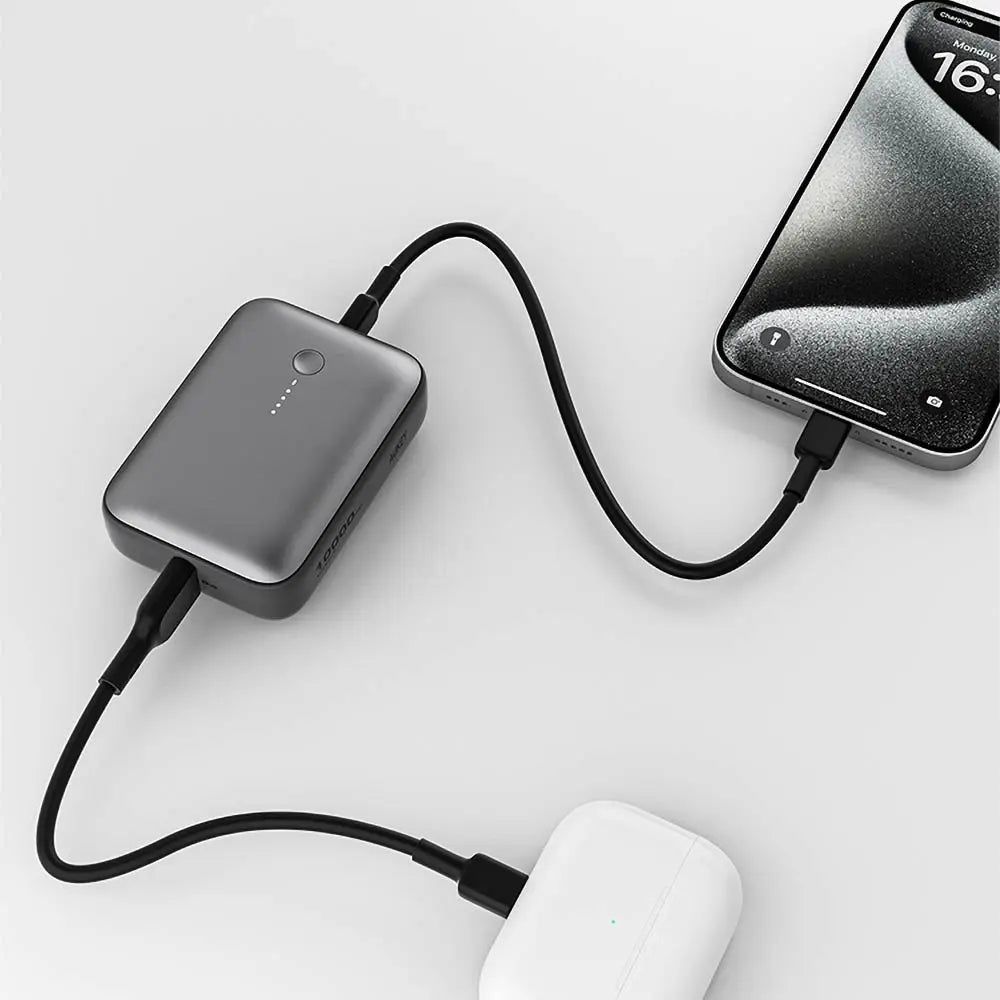 Batterie Externe Power Bank AUKEY avec Câble USB vers USB-C 30cm PB-Y55 10000mAh 22.5W Gris