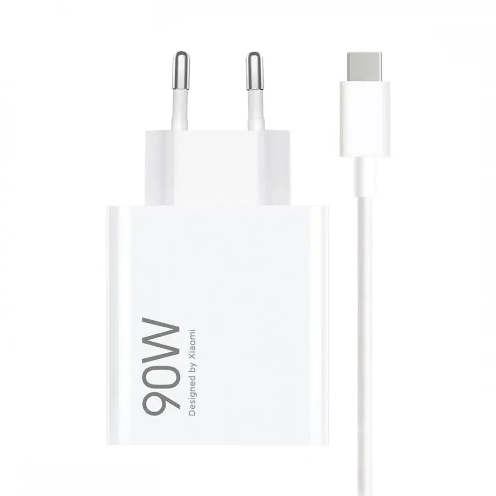 Chargeur Secteur USB Xiaomi avec Câble USB-C Hypercharge Combo 90W Blanc