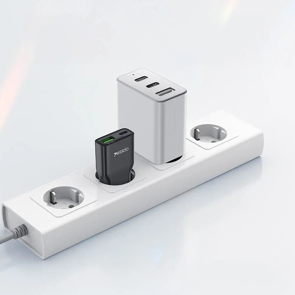 Chargeur Secteur Multi GaN Yesido YC112 USB + USB-C 20W Noir