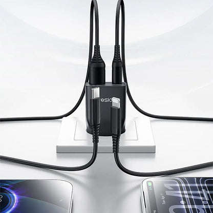 Chargeur Secteur Multi GaN Yesido YC112 USB + USB-C 20W Noir