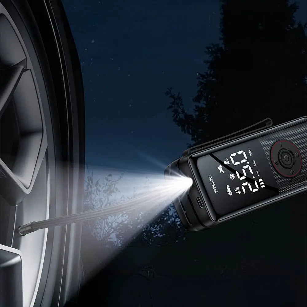 Mini Pompe Électrique Yesido VC17 5000mAh Noir
