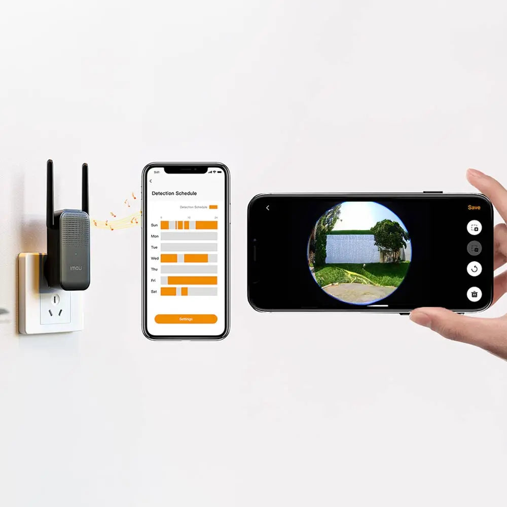Sonnette Vidéo sans Fil IA Imou Doorbell 3 Kit avec Batterie 5000mAh et Répéteur Wi-Fi
