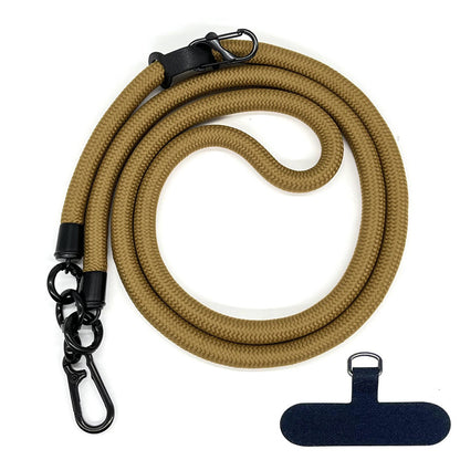Cordon de téléphone en corde d’escalade 10 mm avec joint, bandoulière réglable pour téléphone portable et appareil photo, sangle anti-perte pour le cou
