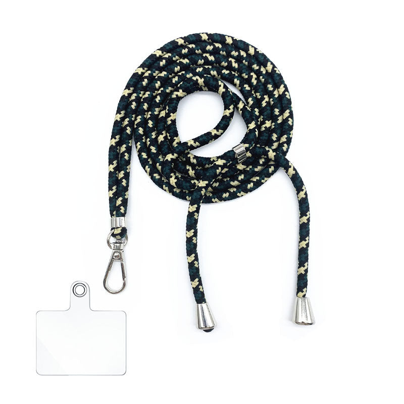 Cordon bandoulière en nylon 6 mm avec autocollants pour coque de téléphone