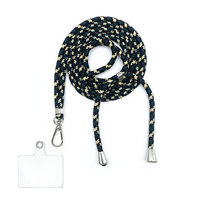 Cordon bandoulière en nylon 6 mm avec autocollants pour coque de téléphone