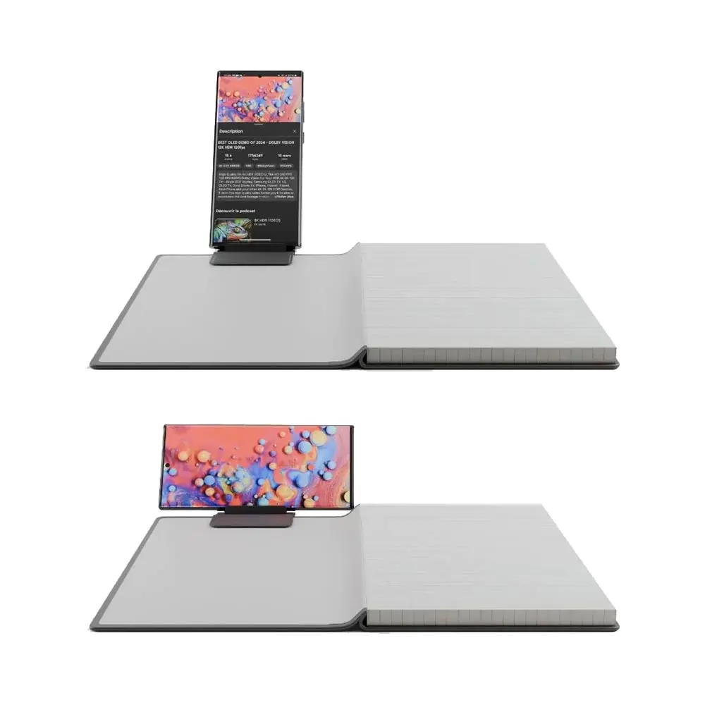 Support pour Smartphone Phoneside Note pour Carnet & Cahier Noir