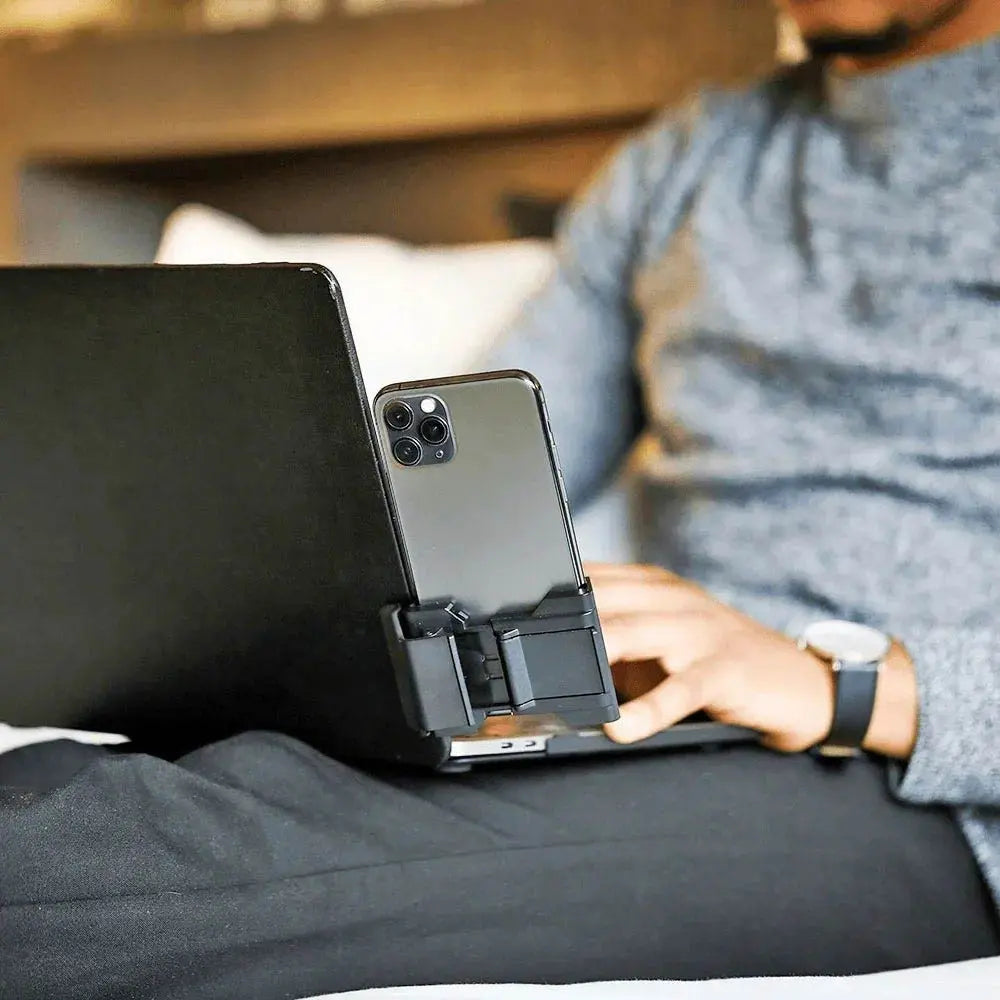 Support pour Smartphone pour Ordinateur Phoneside One avec Crochet Noir