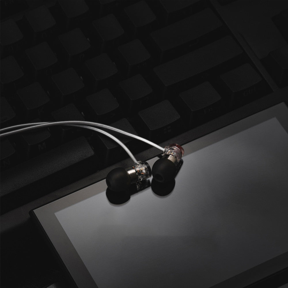 Écouteurs intra-auriculaires HiFi à micro avec transducteur dynamique micro-bobine