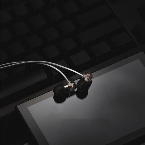 Écouteurs intra-auriculaires HiFi à micro avec transducteur dynamique micro-bobine