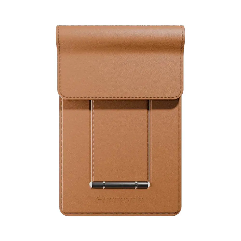 Support pour Smartphone Phoneside Note pour Carnet & Cahier Marron