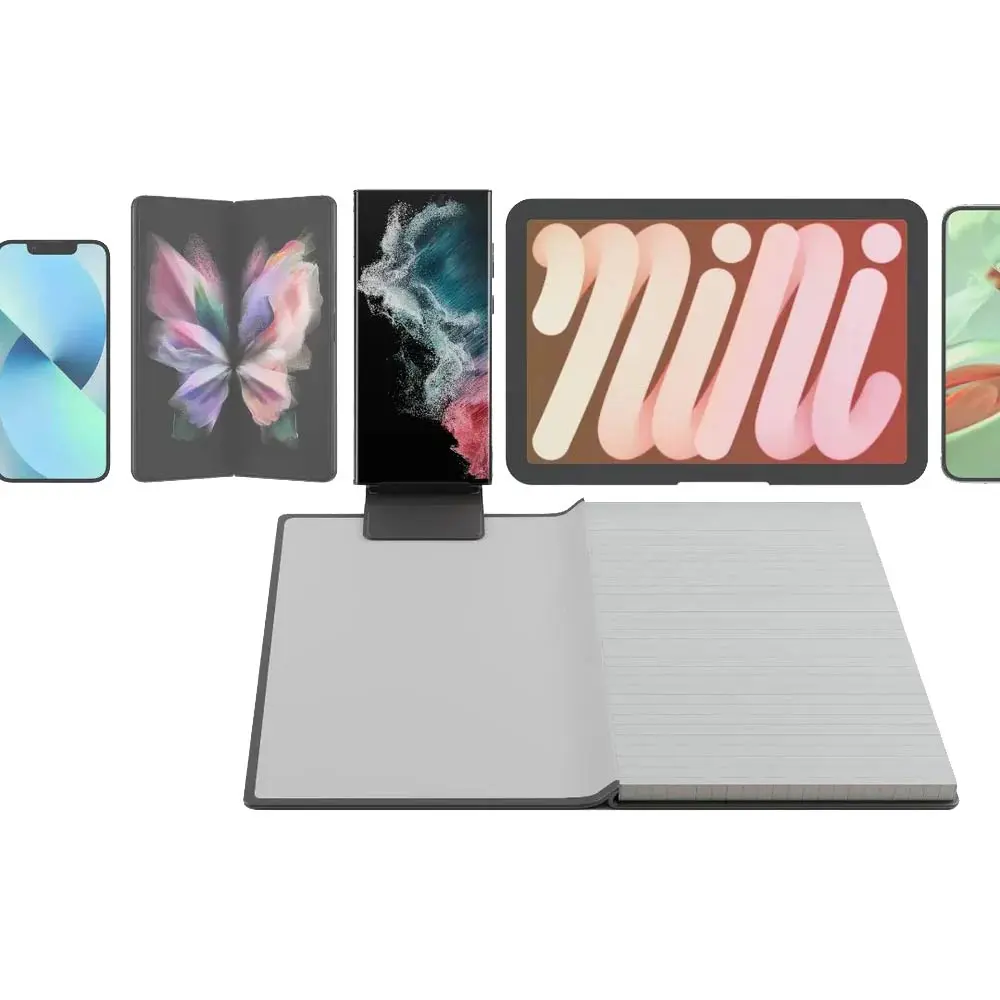 Support pour Smartphone Phoneside Note pour Carnet & Cahier Noir