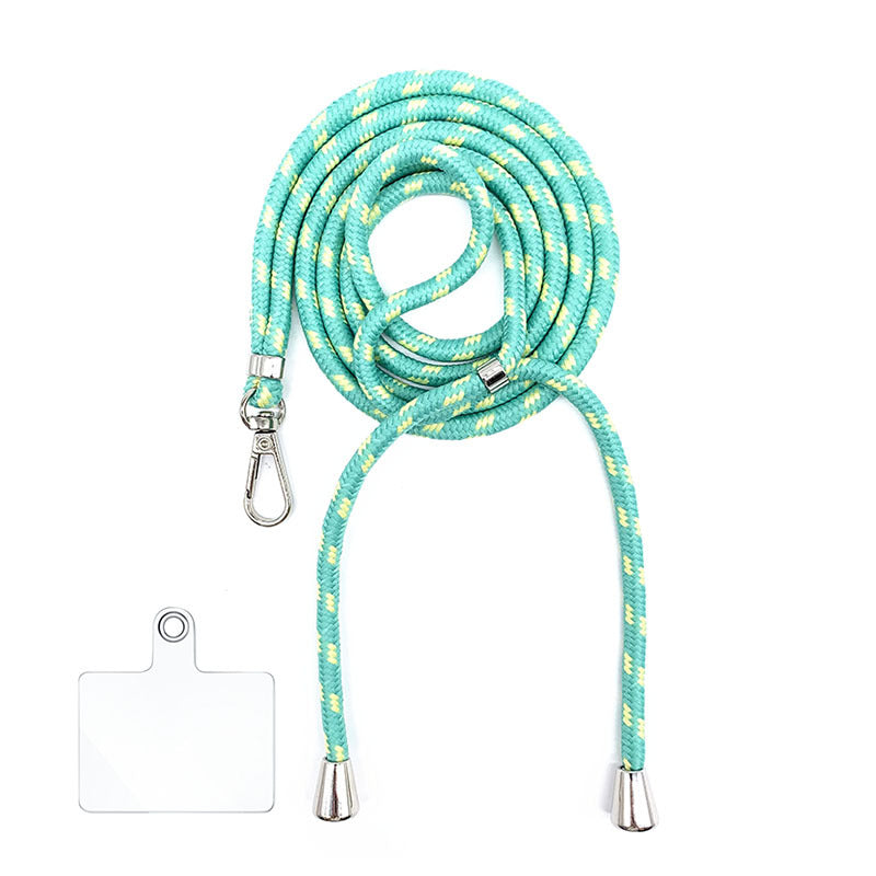 Cordon bandoulière en nylon 6 mm avec autocollants pour coque de téléphone