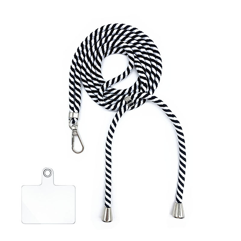 Cordon bandoulière en nylon 6 mm avec autocollants pour coque de téléphone