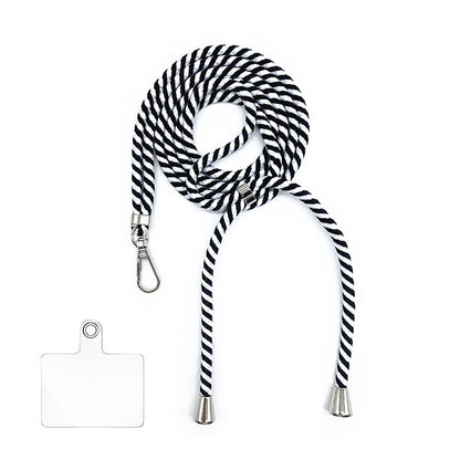 Cordon bandoulière en nylon 6 mm avec autocollants pour coque de téléphone
