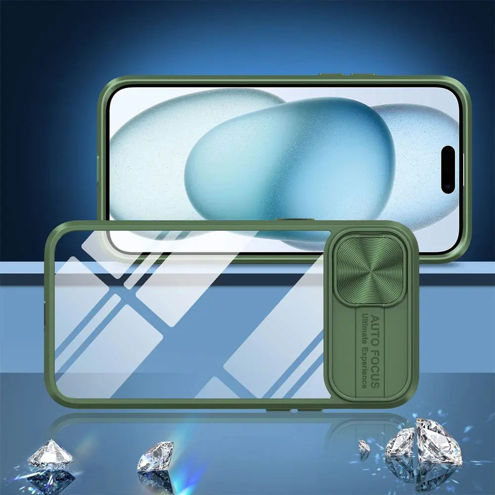 Coque de Protection IE027 PROTECT pour Apple iPhone 15 Vert Foncé