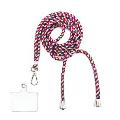 Cordon bandoulière en nylon 6 mm avec autocollants pour coque de téléphone