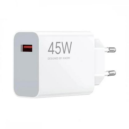 Chargeur Secteur USB Xiaomi HyperCharge Combo 45W avec Câble USB-C Blanc