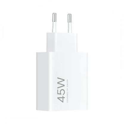 Chargeur Secteur USB Xiaomi HyperCharge Combo 45W avec Câble USB-C Blanc