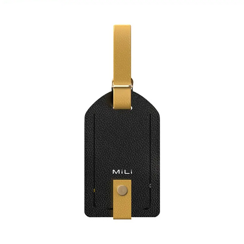 Traceur GPS MILI MiTag Duo avec Étiquette de Bagage en Cuir PU Apple Find My & Google Find Hub Noir