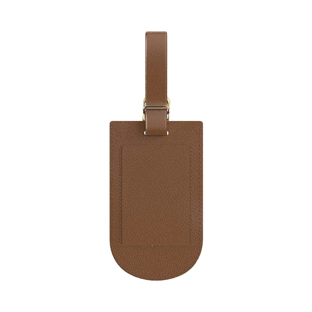 Traceur GPS MILI MiTag Duo avec Étiquette de Bagage en Cuir PU Apple Find My & Google Find Hub Marron