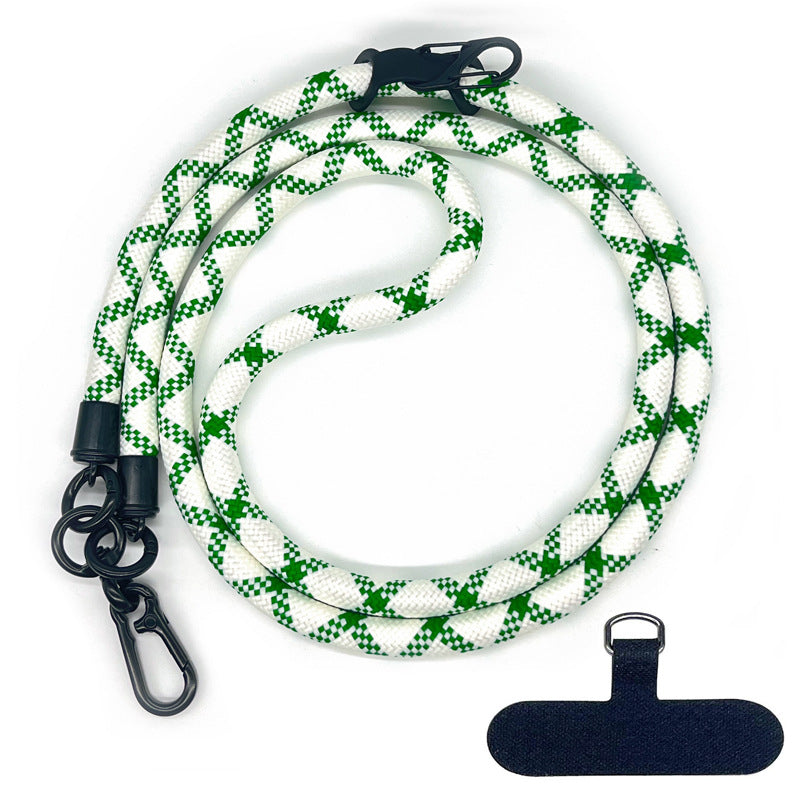 Cordon de téléphone en corde d’escalade 10 mm avec joint, bandoulière réglable pour téléphone portable et appareil photo, sangle anti-perte pour le cou