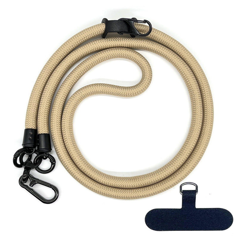Cordon de téléphone en corde d’escalade 10 mm avec joint, bandoulière réglable pour téléphone portable et appareil photo, sangle anti-perte pour le cou